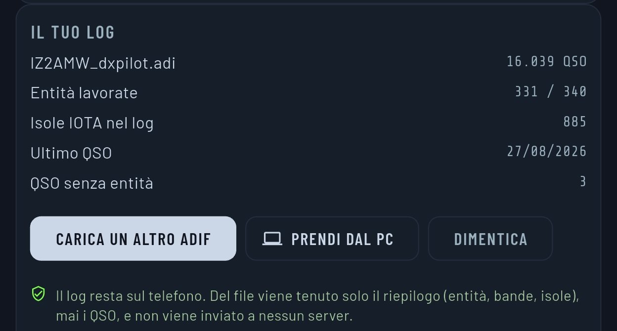 Le opzioni di DXPilot